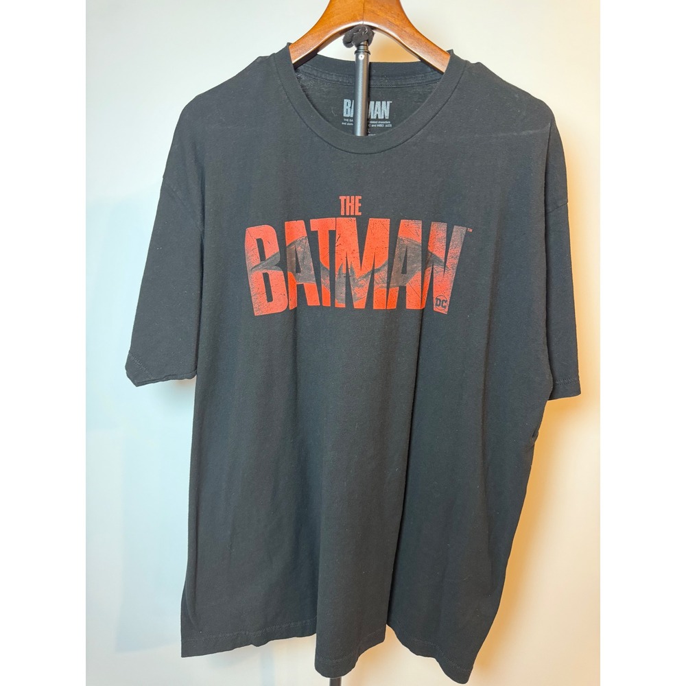 DC Comics The Batman Movie Promo Graphic T-Shirt Black Red XXL
